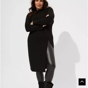 NWT  Fitted Super Soft Ribbed Mock Neck
Asymmetrical Hem Top